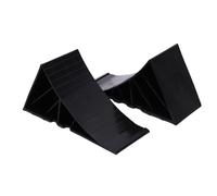 BAFOVY Heavy Duty Black Wheel Chocks for Car, Travel Trailers, RV, Truck, ATV, Sturdy Design, Versatile Use, Anti Slip Surface, Inherent Weight, Premium Pe Material, All Weather