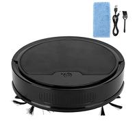 BAFOVY High Capacity Battery Versatile Performance Compact and Easy to Use Vacuum Cleaner for Living Room Reducing Furniture Collisions with Long Battery Life, 1600Pa 3000mAh 3in1 USB (Black)