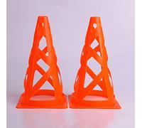 BAFOVY Hollow Marker Cones, Plastic Training Cones for Sports with Bright Colors, Suitable for Football Basketball Skating and Traffic Barricade, Stackable and Portable (Orange)
