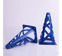 BAFOVY Hollow Marker Cones, Plastic Training Cones for Sports with Bright Colors, Suitable for Football Basketball Skating and Traffic Barricade, Stackable and Portable (Blue)