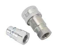 BAFOVY Hydraulic Quick Connect, 2 Pcs ISO5675 Coupling NPT Thread 4000 PSI 12 GPM, Efficient Fluid Transfer, High Pressure Performance, Durable Construction, Versatile Application for