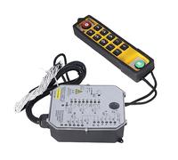 BAFOVY Industrial Remote Control, ABS Crane Controller 12 Button LED Indicator 800MHz with Copper Cable and U Shaped Terminal for Hoist Conveyor Coal Mining Equipment (ABS+Copper 2)