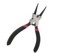 BAFOVY Internal Straight Circlip Pliers Carbon Steel Snap Ring Pliers 5in Spring Loaded Non Slip Rubber Handle 1.3mm Tip for Retaining Ring Installation and Removal