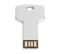 BAFOVY Key Shape USB Flash Drive, Silver Aluminum Alloy USB Memory Stick with Fast Transfer Speeds for Computer Car and Laptop Use (32GB)