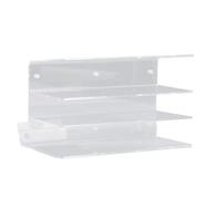 BAFOVY Keyboard Storage Rack, 3 Layer Acrylic Display Stand with Slanted Supports for Gaming Keyboard Mouse and Accessories (Transparent)