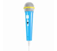 BAFOVY Kids Karaoke Microphone Wired Childrens Singing Toy with 3.5mm Jack for Birthday Christmas Party Family Outdoor Events (Blue)