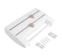 BAFOVY Kitchen Cling Film Holder, Wall-Mounted Foil Cutter Rack with Storage, Easily Cut Cling Film, Aluminium Foil and Kitchen Towel for Modern Kitchen, Convenient Tool for Storing