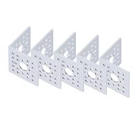 BAFOVY L Shape Brackets Aluminum Alloy Servo Mount 48x48mm 90 Degree Angle Bracket 5Pcs with 36x36mm Grid 4 Hole Positions for Robots RC Cars Mounting