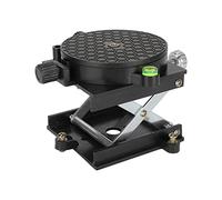 BAFOVY Lab Lifting Platform, 360 Degree Rotation 6.5cm Height Adjustable Aluminum Alloy Scissor Lift Stand with Direction Fine Tuning, for Woodworking Carving Physics