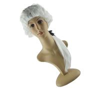 BAFOVY Lawyer Wig PP Fiber Judge Wig 60cm White Court Style Comfortable Fit Traditional Look for Judge Acting Performances Cosplay Prom Party Halloween
