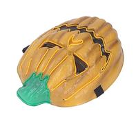 BAFOVY LED Light Face Cover PVC Pumpkin Glowing Face Cover 28cm Adjustable Strap 3 Light Modes Battery Powered for Halloween Cosplay Party Adults Teens