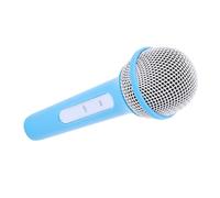 BAFOVY Lightweight Simulated Microphone for Role Playing Stage Performance and Speech Practice with Odorless Plastic Construction and Adjustable Weight Customization (Blue)