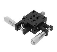 BAFOVY Linear Sliding Table Aluminum XY Axis Manual Platform 40 X 40mm Cross Roller Guide 6.5mm Travel High Accuracy Linear Stage for Lab Adjustment Micrometer Positioning