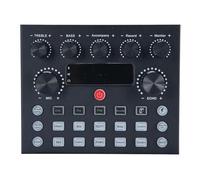 BAFOVY Live Sound Card, Double Noise Reduction Chips 48kHz Sampling Rate 16 Bit Rate with 16 Sound Effects, Card for Podcasting Live Streaming Gaming Karaoke
