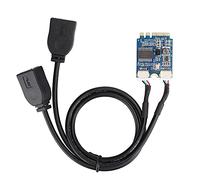 BAFOVY M.2 NGFF to USB Riser Card Desktop PCI E Expansion Card, Support WinXP Vista 8 32bit 64bit, Double Port USB2.0 Interface Adapter, Crafted with Electronic Components for