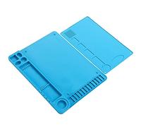 BAFOVY Magnetic Heat Insulation Silicone Pad Anti Static Soldering Mat 18.9 X 14.2 in with Ruler Screw Organizer Non Slip Surface for Phone PC Repair Workbench