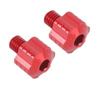 BAFOVY Motorcycle Mirror Mount Adapter Rearview Mirror Extension Screw 2Pcs CNC Aluminum Alloy with Vibrant Anodized Finish for 8mm Motorbike (Red)
