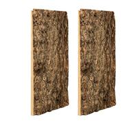 BAFOVY Natural Cork Bark Reptile Terrarium Background (30x15x2cm / | Solid Wood, Rough Texture for Shedding, Cozy Hide Tunnels, Breathable for Desert or Tropical Setups
