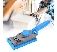 BAFOVY Oblique Hole Locator, Wood Drilling Accessory with Scale Opening, Blue Installation Hand Tool, 135 X 95 X 50mm, for Woodworking Positioning and Pocket Hole Drilling (Single Inclined