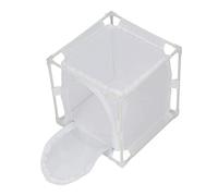 BAFOVY Observation Cage PVC Mesh 16x16x16cm White Breeding Box with Fine Mesh Foldable Structure Lightweight Design for Classroom Home Greenhouse Rearing (Reversed U Shaped)