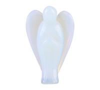 BAFOVY Opal Angel Figurine, Crystal Healing Stone, Beautiful, Peace and Pure, Smooth and Harmless, About 1.5 Inch, for Pain Management, Stress Reduction, Relaxation