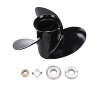 BAFOVY Outboard Propeller, 10 3/8 X 14 13 Tooth Right Hand Rotation Spline, with 3 Blades Design for Reduced Vibration, for Outboard Engines
