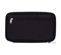 BAFOVY Passport Wallet Oxford Cloth Passport Holder with Hand Strap, Travel Document Organizer with Card Slots Zip Pocket Outer Pocket for Family Travel (Low Profile Black Large Size)