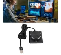 BAFOVY PC USB Volume Controller Knob, External Media Adjustment Knob with 1 Button Mute 360° Rotatable Plug and Play for Wins 7 8 10 11 Vista Android