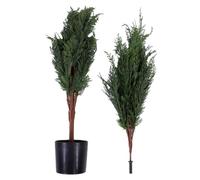 BAFOVY PE Potted Artificial Xmas Tree with LED Lights 9 Twinkling Modes Floor Standing Faux Christmas Tree for Home Porch Garden Holiday Decor (60cm)