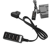 BAFOVY Photography Power Supply, Plastic D Tap Splitter Cable, Expandable 1 to 4 Cable, Length 60cm and 100cm, Ideal for Cameras and Monitors (straight line)