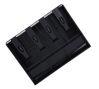 BAFOVY Plastic Replacement Cash Register Insert Tray, Sturdy, Easy Access, Efficient Organization, Durable, Convenient with Spring Clamp/Holder Design, Made of Quality Plastic, Lightweight, 4 (Black)