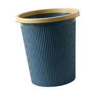 BAFOVY Plastic Waste Bin, Open Top Bathroom Trash Can, Plastic Garbage Container 23 X 25cm or 27.5 X 30.8cm, Easy Clean, Compact for Kitchen Living Room Home Use (Large Dark Blue)
