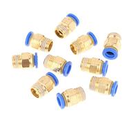 BAFOVY Pneumatic Quick Connector Air Push Fitting Adapter 10pcs 1/4BSP Thread 8mm Dia High Pressure 360° Rotation Easy Install with Brass Material for Pneumatic Tools