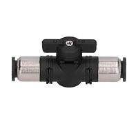 BAFOVY Pneumatic Valve Connector, Plastic and Plated Copper Air Line Connector 3 8in, Manual Knob Control, Quick Plug in, Self Locking Seal, for 32 to 140°F Air Pipe Setup