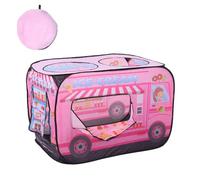 BAFOVY Pop Up Kids Tent Play Tent for Children Pop Up Play Instantly Open in 1 Second Spacious for 4 Kids No Tools Needed with Storage Bag Rainproof Fabric for Indoor Outdoor (Ice Cream Truck Pink)
