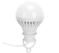 BAFOVY Portable LED Bulb USB Emergency Light 7W 5V PC Shell with Hook Bright White Light 90cm Cable for Camping Tents Night Market Stalls Outdoor Lighting
