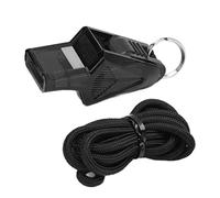 BAFOVY Portable Referee Whistle Sports Whistle with Lanyard Referee for Teachers Schools Competitions (Black)