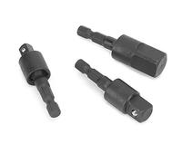 BAFOVY Power Drill Socket Set Chrome Plated CR V Hex Drill Adapter 3Pc 1 4in 3 8in 1 2in Rotatable Socket Drivers for Impact Driver Electric Screwdriver Users