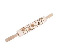 BAFOVY Premium Quality Material Wooden Rolling Pins with Safe Snowflake Pattern, Ideal for Kids, Versatile Baking Tool for Home, Bakery