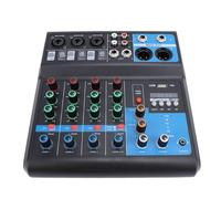 BAFOVY Professional DJ Mixer Sound Board Console 5 Channels with Bluetooth Playback USB MP3 Connectivity Reverb Delay Effects for Music Production Karaoke Recording (UK Plug)