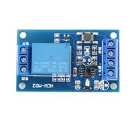 BAFOVY Relay Module, 1 Channel Relay Module 12V Microcontroller PCB 10A AC DC Bistable Self Locking Start Stop Switch with Reverse Polarity Protection for Auto Mod and Equipment Control (5V)
