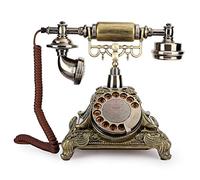 BAFOVY Resin Telephone Vintage Turntable Dial Classic Decoration for Elegant Home Art Lovers