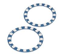 BAFOVY RGB LED Ring, WS2812B 16 Bit 5050 Full Color LED Strip Array 5V Digital Port, 68mm Outer Diameter, Easy Install for Microcontroller Lighting Display Projects