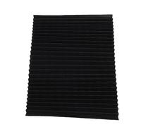 BAFOVY RV Blinds, 35.4x70.9in Full Blackout Non Woven Fabric No Drilling Adhesive Pleated Shades for Trailers Motorhome Windows, with Design, Material, Blackout Solution, Easy (Black)