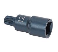 BAFOVY Screw Driver Socket S2 Alloy Steel Socket Bit 12 Point 1 2 Drive 55mm Blueing Forged HRC58 Wrench for Electric Wrench Manual Drill Repair Use (M12)