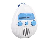 BAFOVY Shower Radio, Portable AM FM Radio with Built in Speaker, Splashproof Bathroom with Rotating Knob for Easy Tuning, Volume Control, for Home Outdoor Travel