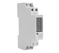 BAFOVY Single Phase Energy Meter PA66 DIN Rail Energy Meter 5 60A Mechanical Display 35mm Rail Mount 18mm Module for Power Distribution Boxes Home Workshop