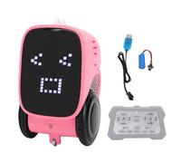 BAFOVY Smart Charging Robot, Touch Sensing Educational Toy with English Storytelling and Dancing, for Early Education Learning (Pink)
