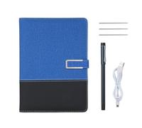 BAFOVY Smart Pen, A5 Leather Notebook with Real-time Sync, Voice-to-Text, AI Features for Writers and Students (Blue)