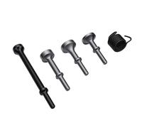 BAFOVY Smoothing Air Hammer Bit Set 10mm Shank Alloy Steel | Pneumatic Chisel Kit with Flat Oval Extended Bits, Retaining Spring, Fits 150-250mm Hammers, for Rust Removal and Auto Repair